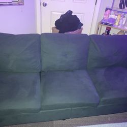 Green Couch With Storage Ottoman 