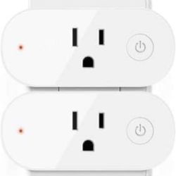 Smart Plug 15A, Smart Home WiFi Outlet, with Energy Monitoring, Works with Siri, Alexa, Google Home Nest Hub and Smartthings, No Hub Required, 2.4GHz 
