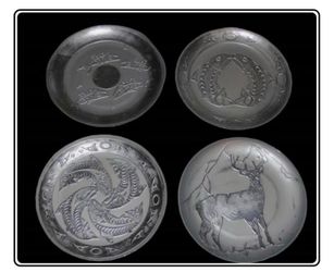 hand painted Turkish glass plates