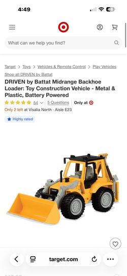 Toy excavator