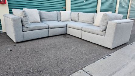 FREE DELIVERY!!! Pottery Barn "PB Air" Modular 5pc Couch GRAY ($5K Retail...60% OFF!!!)