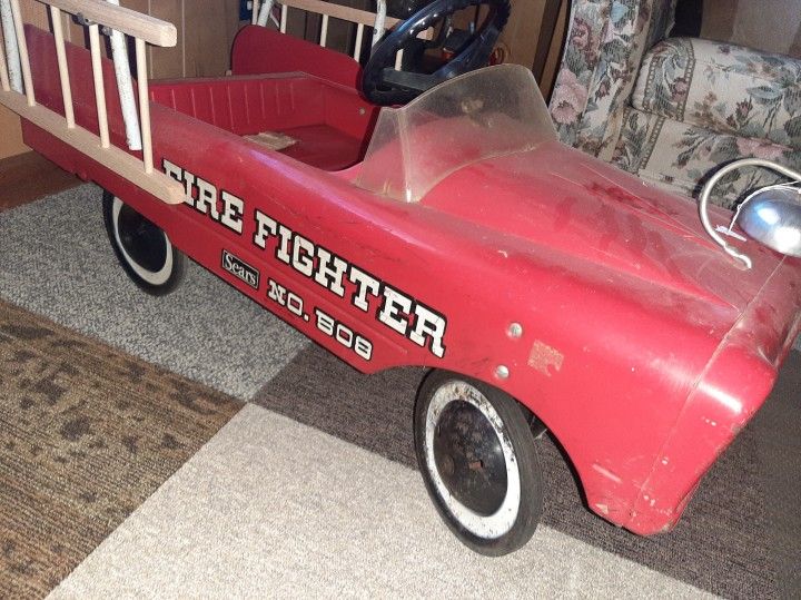 FIRETRUCK PEDAL CAR ORIGINAL