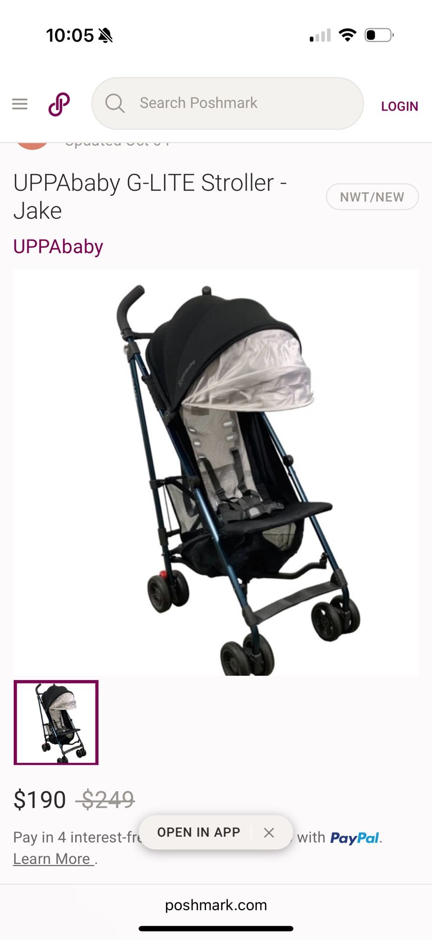 Uppa Baby Umbrella Stroller In Navy