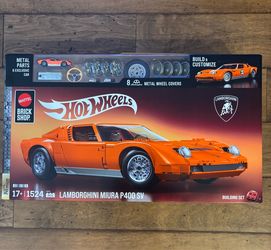 Mattel Brick Shop Hot Wheels Lamborghini Miura P400 SV Collectible Building Set