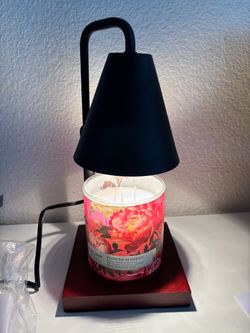 Black metal candle warmer with-New in box