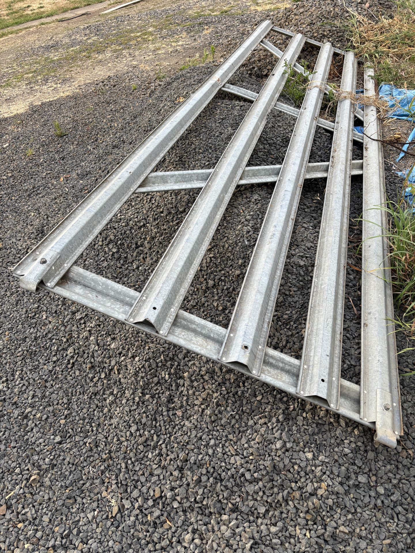 14 Foot Farm Panel Gate - Galvanized Aluminum 