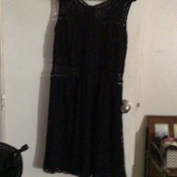 Black Lace Style Dress Size 14