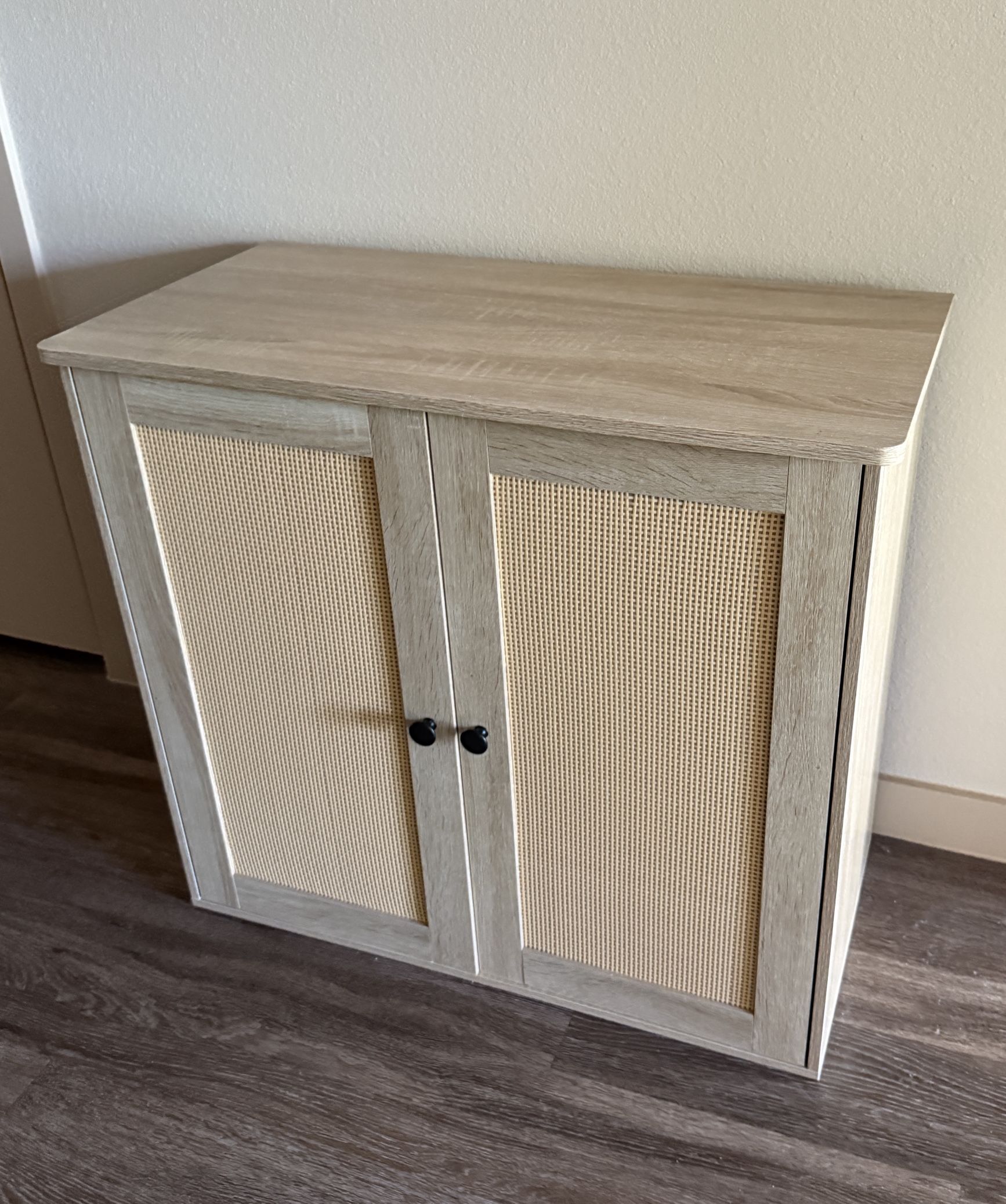 Rattan Entryway Console Table