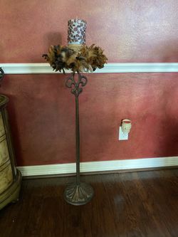 Wrought iron candle or plant holder