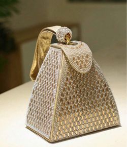 Brand new gold pyramid purse