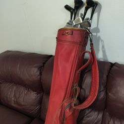 Vintage Dunlop Golf Club Set W/Carry Bag