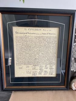 Framed Declaration of Independence Replica Print