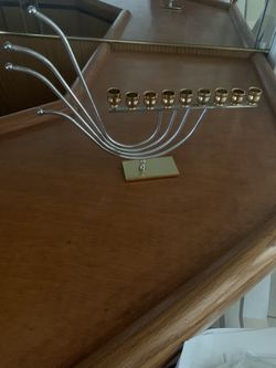 NEW ZUVUROV JEWISH JUDACIA MENORAH CANDLE BRASS HOLDER. FROM JERUSALEM. FOR SALE IN MIAMI BEACH