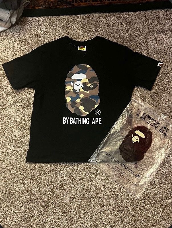 Bape Forest Camo Shirt Large Brand New