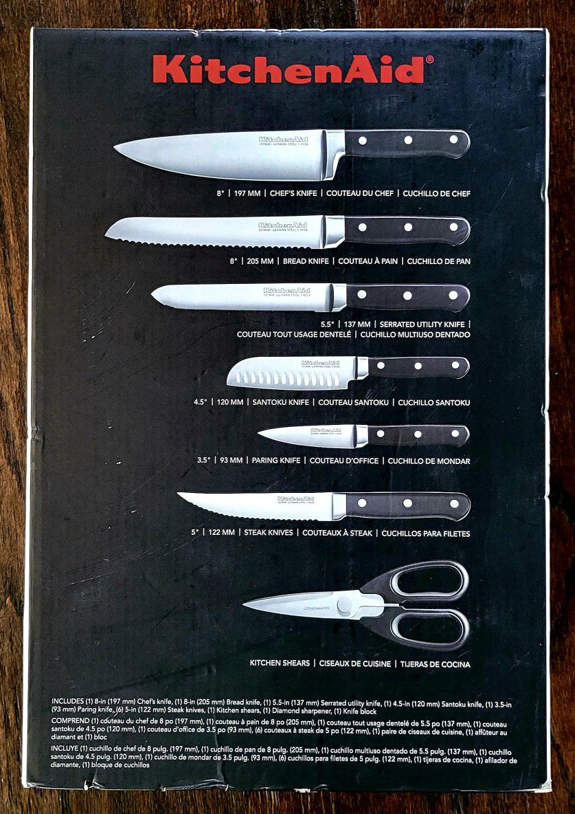 KitchenAid KKFTRF14OB Classic Forged 14 Piece Triple Rivet Cutlery Set,  Onyx Black for Sale in Mckinney, TX - OfferUp