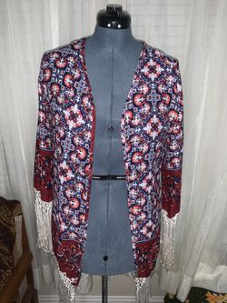 Red and blue Cardigan