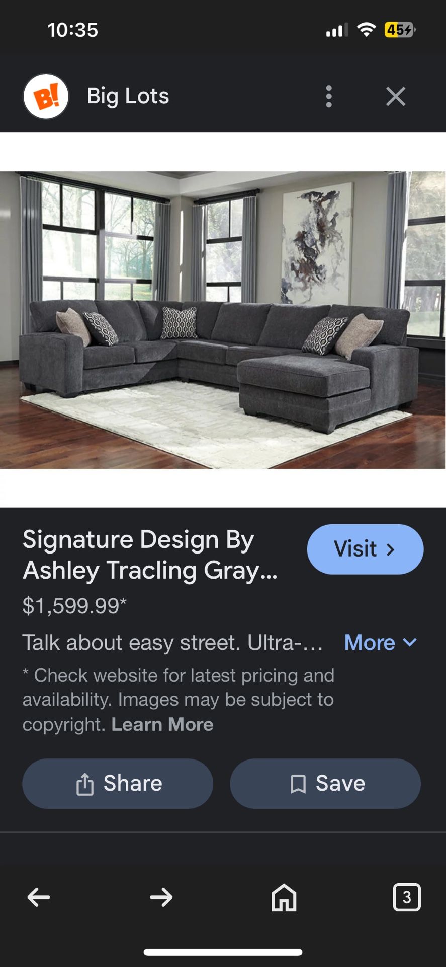 Gray Couch One Sectional