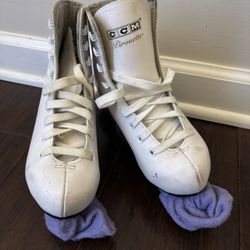 CCM Pirouette White Ice Skates