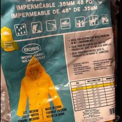 Boss 48” Yellow Raincoat – Brand New in Package (Medium)