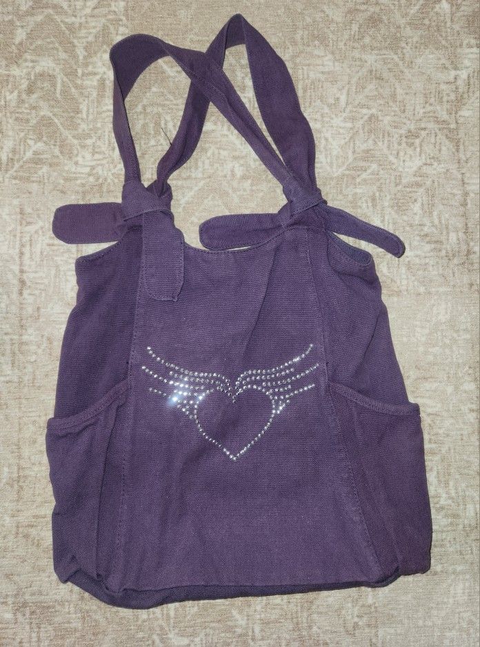 Purple Canvas Tote Bag