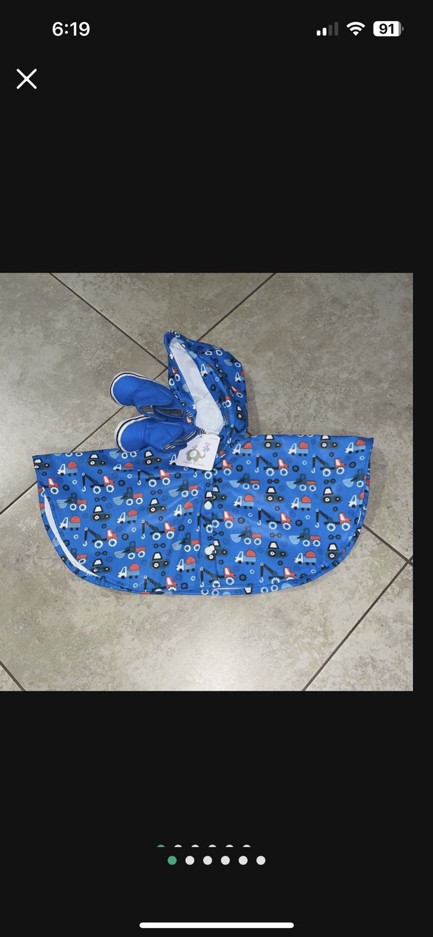 Freddi & Eddie Baby Boy Rain Poncho and Boots, Size 0-6 Months