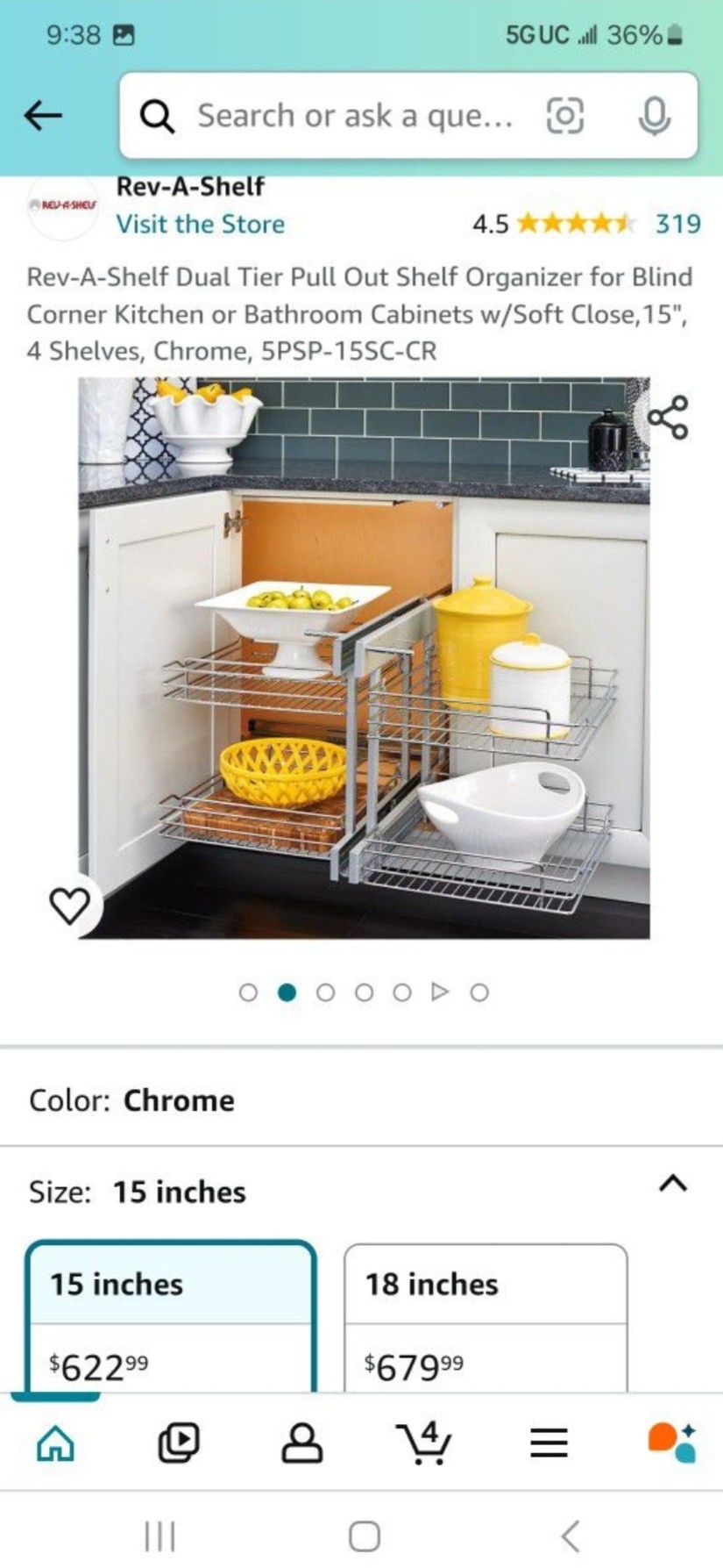 Blind Corner Pull Out Shelf System Brand New In Box