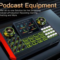 DJ Audio Mixers Podcast Equipment Bundle with Voice Changer DJ Controller Rechargeable