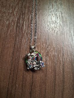 Silver Chain Necklace with Unicorn Pendant