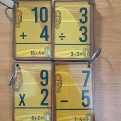 WhizBuilders Flash Math Cards with Rings 4 Pack