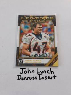John Lynch Denver Broncos Hall of Fame Safety Donruss Short Print Insert Card.