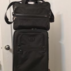 Tumi (22020DH) Alpha 3 Black International Expandable 2 Wheeled Carry-On and Tumi (26130D4) Laptop messenger briefcase bag 