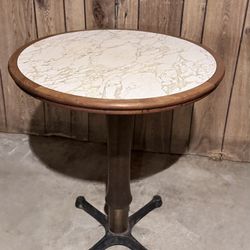 Faux Marble  Solid Wood  Lounge Style Table