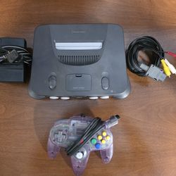 Nintendo 64 N64 Video Game Console w/ Controller, All Cords
