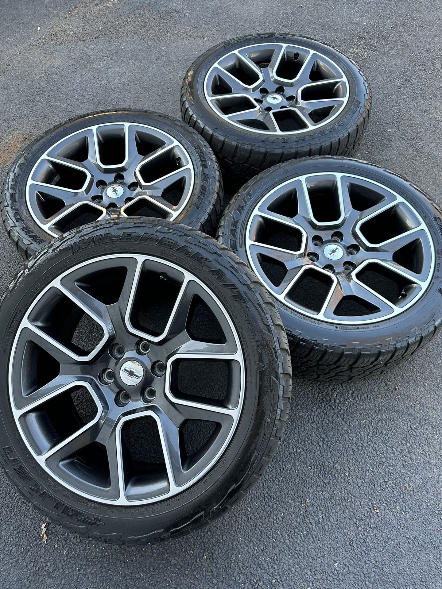 22" Chevy Silverado 1500 Tahoe Suburban Avalanche Wheels Rims And Tires 285/45/22 Falken Wildpeak $1,450