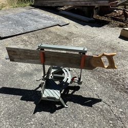 Vintage Sears Craftsman 26”Mitre Saw And Mitre Box