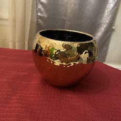Gold Mirrored Planter Pot/Vase 