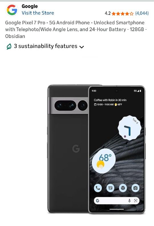 Pixel 7 Pro Android Phone