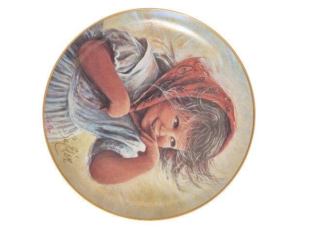 Hand-Signed Sue Etem “Wendy” Collector Plate – #771/10,000 (Front & Back Signatures, Dated 10-2-82)