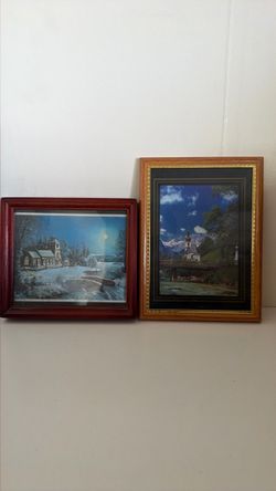 Set of 10 Framed Landscape Prints