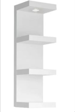 4 Tier White Shelf w/ Light