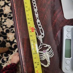 925 silver chain italy scorpion 81.4 Grams