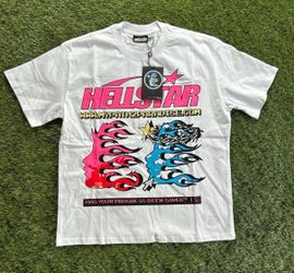 Hell star t shirt white n pink sizes S/M/L/XL