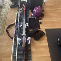 FULL Women’s Ski Set- Skis, Helmet, Boots, Gloves, and Bags