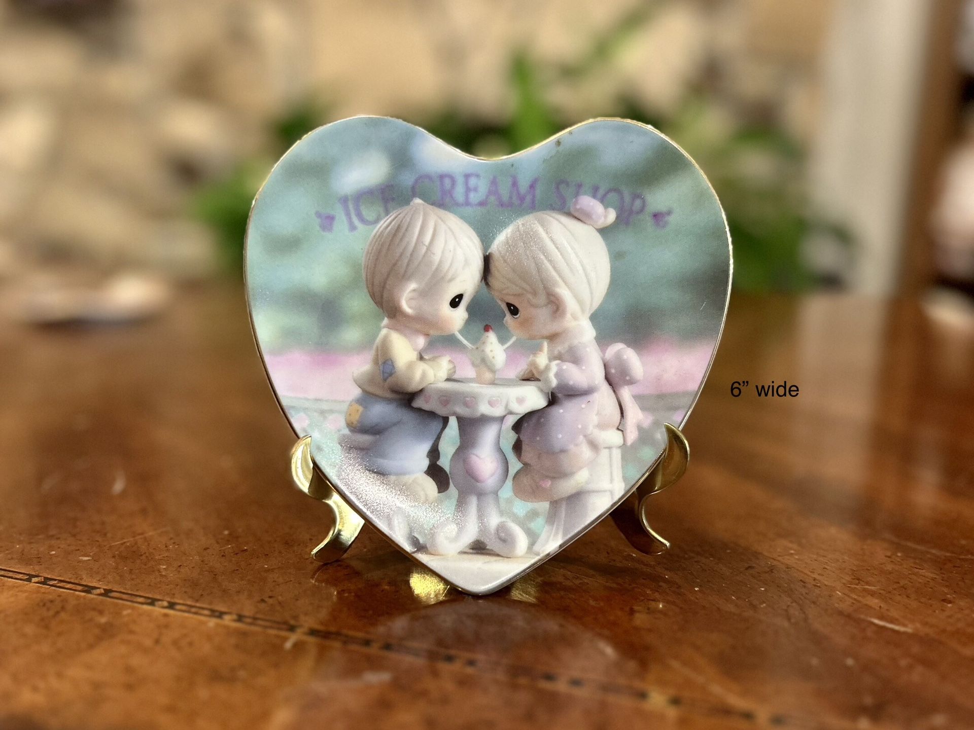Precious Moments Ice Cream Shop Heart Plate Collection