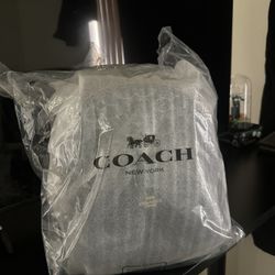 Coach Signature Denim Backpack