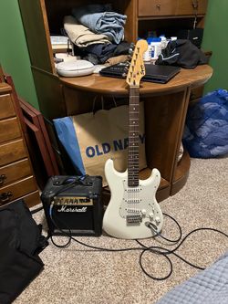 Squier Guitar w/ Marshall AMP