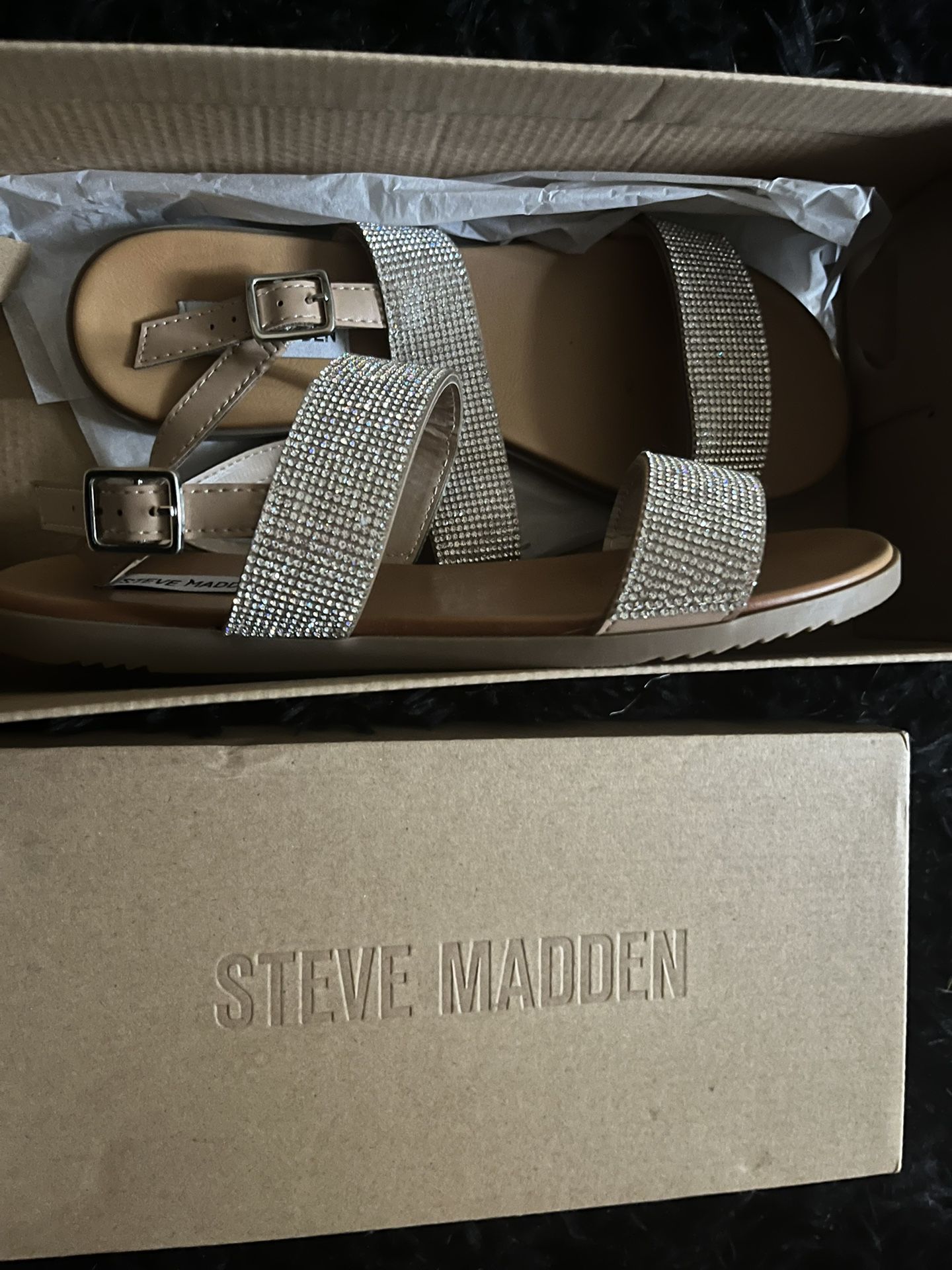 Steve Madden Rhinestone Sandals Size 9