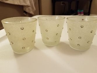 Glittered with rhinestone votive holders