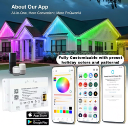 RGB Permanent Holiday Lights/ Aluminum track lighting