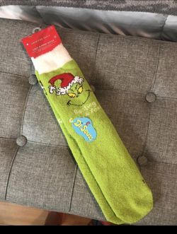 Grinch Fuzzy Socks